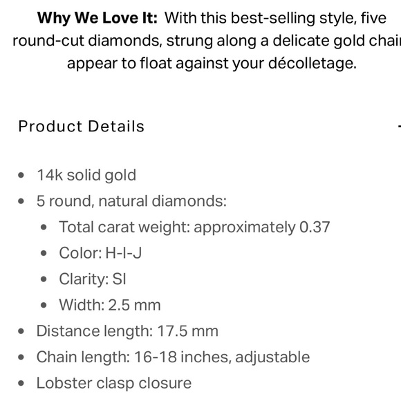 Ring conceirge floating diamond necklace - Picture 6 of 6